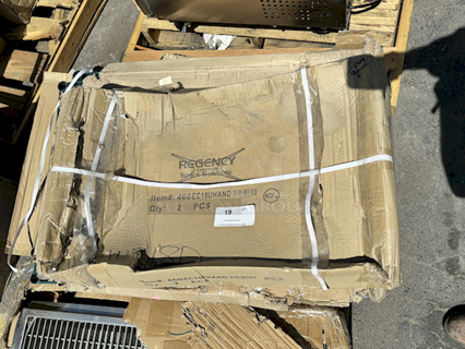 BRAND NEW SCRATCH & DENT! Regency 18" x 36" 14-Gauge Stainless Steel Floor Trough with Grate. In The Original Box. 
