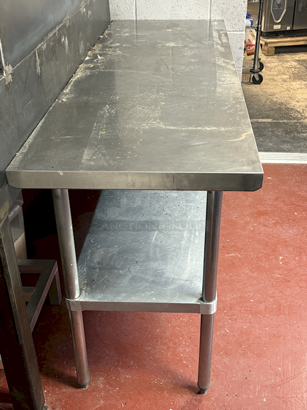 LIKE NEW! Stainless Steel Work Table With Under-Shelf...Please don't mind the dust. 72x24x34 - Image 5 of 5
