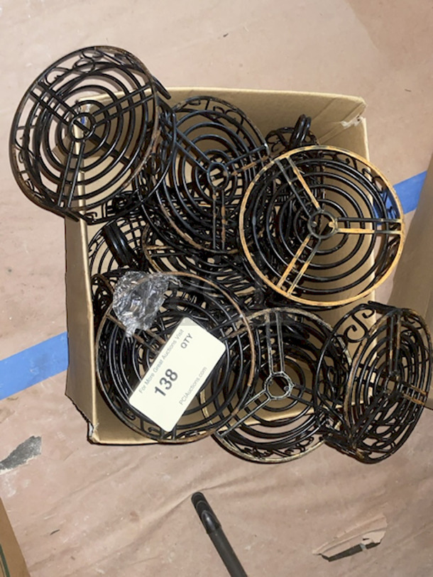 HUGE LOT! American Metalcraft WBCC6 Black Round Wrought Iron Scroll Design Condiment Caddy - 6 1/4" x 9". 10x Your Bid - Image 3 of 3