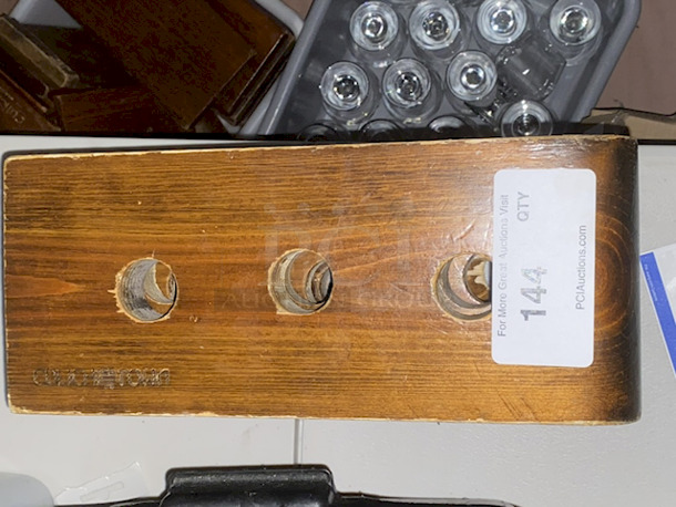 SHOTSKIS!!  Triple Shot Serving Trays, Wood. Approximately 15"x5". 5x Your Bid - Image 3 of 3