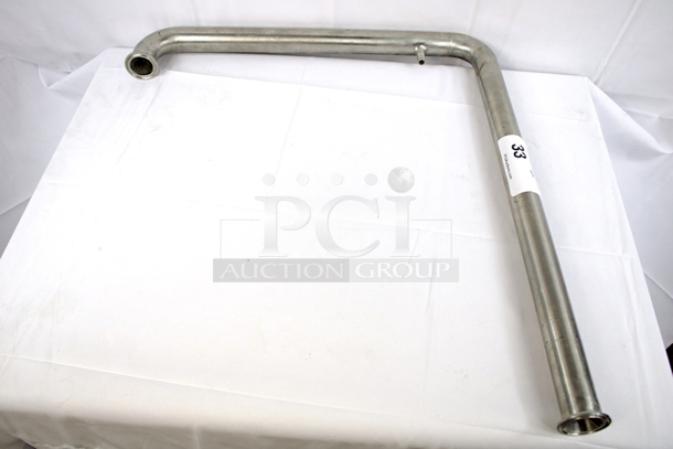 NEW/NEVER USED!! 1-1/2” Tri-Clamp CIP Arm With ¼” Hose Barb For Sight Glass Tubing (At Top) - Image 1 of 2