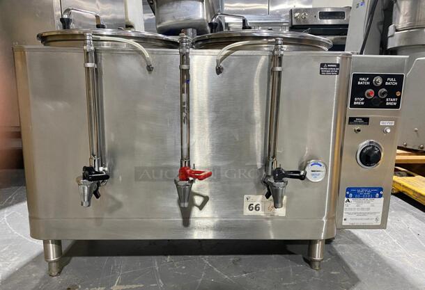 Grindmaster 7443E, Twin 3 Gallon Automatic Coffee Urn, Midline Heat Exchange
