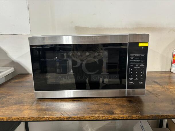 Sharp SMC2266HS 24 Inch Countertop Microwave Oven with 2.2 cu. ft. Capacity, 11 Power Levels, 1200 Watts Cooking Power, Silent Mode, Express Cook, Sensor Cook, Auto Defrost, Kitchen Timer and 12 Inch Removable Glass Turntable
 - Image 2 of 4