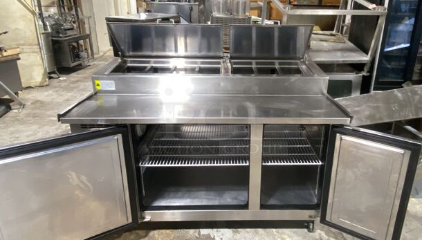 Everest Refrigeration EPPSR2 59 1/8" Pizza Prep Table w/ Refrigerated Base, 115v
 - Image 2 of 7