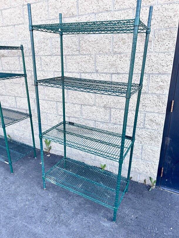 36x20x75  Green Wire Rack - Image 3 of 4