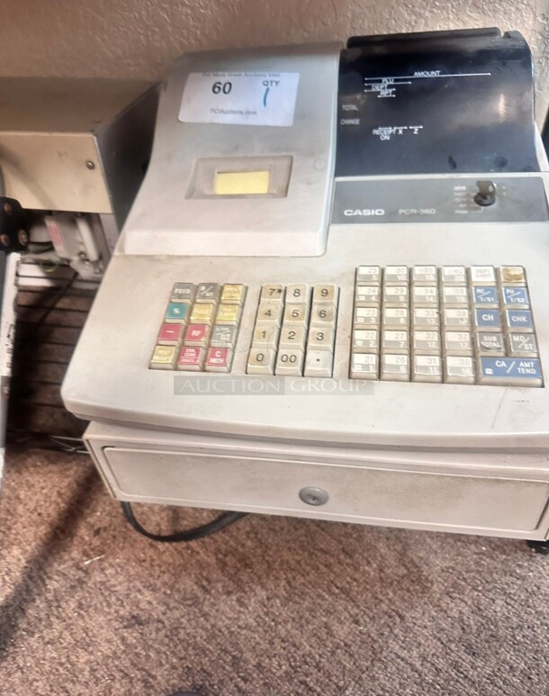 Casio PCR-360 Old Style Cash Register - Image 5 of 5