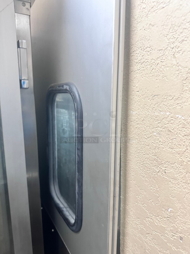 New Eliason LWP-3 36 x 84 Single Stainless Steel Swinging Traffic Door with 9 x 14 Window w Hardware - Image 2 of 5
