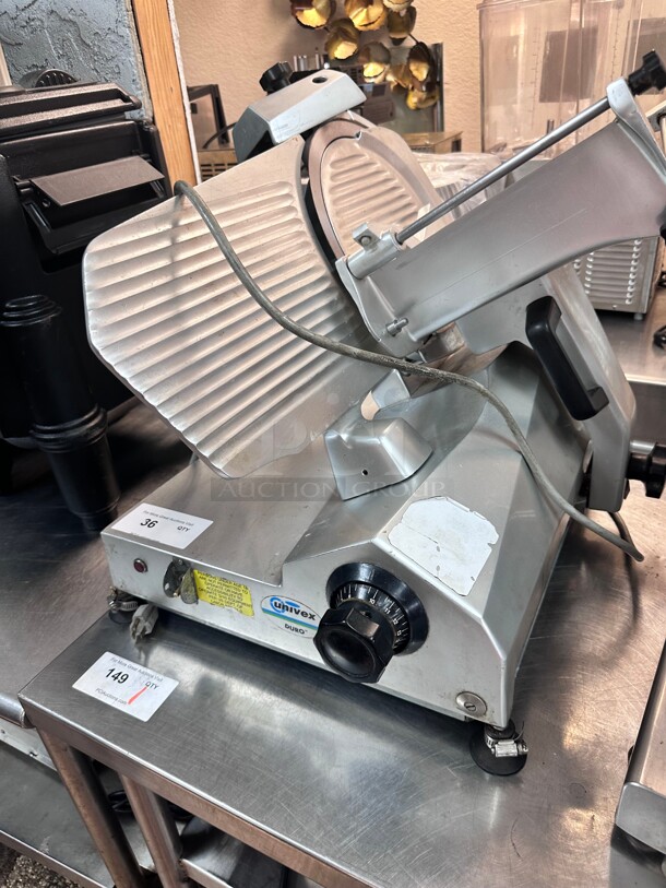 Certified Working! Univex Duro Commercial Meat Slicer With Blade Sharpener 115 Volt NSF  - Image 4 of 7