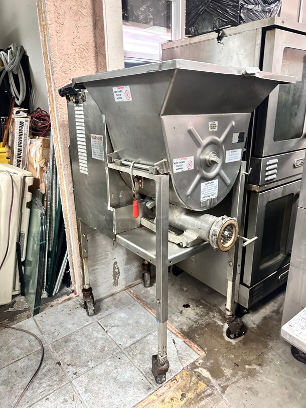 Hollymatic 175 Commercial Mixer Meat Grinder 5 HP 220v/3Ph Tested and Working! - Image 3 of 9