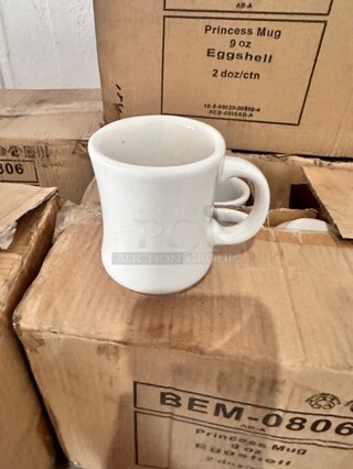 New Tuxton BEM-0806 9 oz. Eggshell Princess China Mug - 24/Case