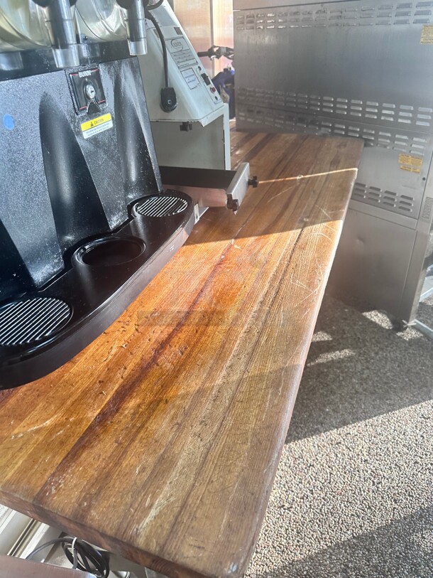 John Boos & Co.  Wood Top Work Table with Stainless Steel Base and Adjustable Undershelf - 36 inch x 72 inch NSF - Image 1 of 6