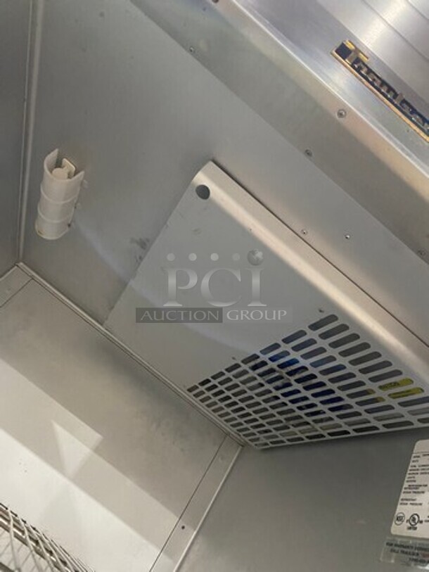 COOL! Traulsen Commercial Single Door Reach In Cooler Merchandiser! With View Through Door! Racks! All Stainless Steel! On Casters! Model: G11011 SN: T23758E06 115V 60HZ 1 Phase - Image 6 of 9