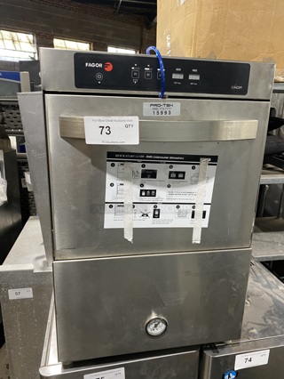 SWEET! FAGOR 2019 Underbar Dishwasher! Model CO-402W DD Serial 8101770835 208-240V/60Hz/1 Phase