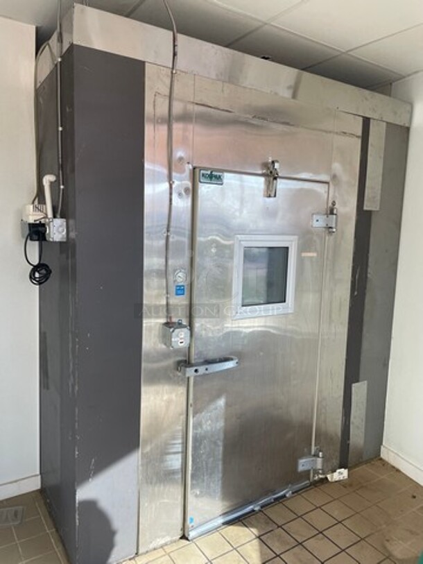 NICE! Kolpak Commercial Walk In Cooler And Freezer Combo Unit! Cooler Has NO FLOOR, Freezer WITH FLOOR! With Blower! NO COMPRESSOR! METRO RACKS NOT INCLUDED! Box Size 7' By 13'.5 By 8'! - Image 1 of 11