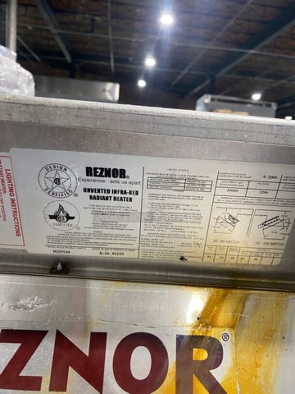 Reznor Indoor Use Unvented Infrared Radiant Heater! Model: RIHN30 SN: K1601219 - Image 5 of 9