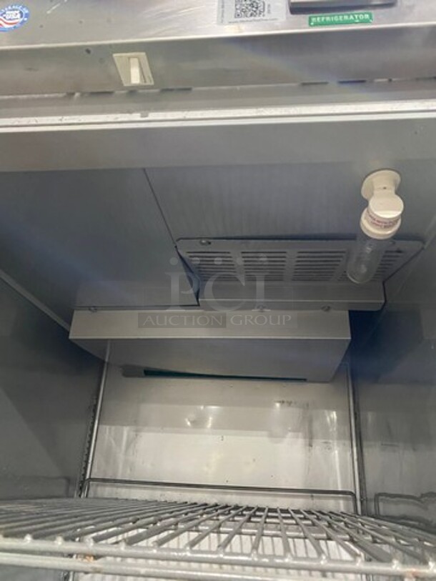 Beverage Air Commercial Single Door Reach In Cooler! With Poly Coated Racks! All Stainless Steel! Model: HR11S SN: 9705865 115V 60HZ 1 Phase - Image 6 of 8