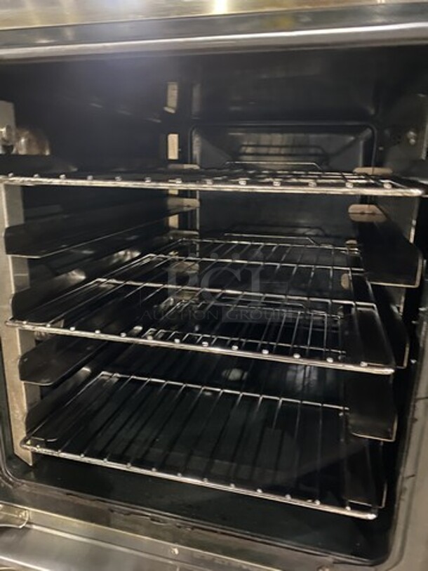 AMAZING! Moffat Turbo Fan Electric Powered Double Stacked Steam Injection Full Sized Convection Oven! Model E32D5 Serial 694091! On Legs! 2 X Yor Bid Makes One Unit! - Image 8 of 11