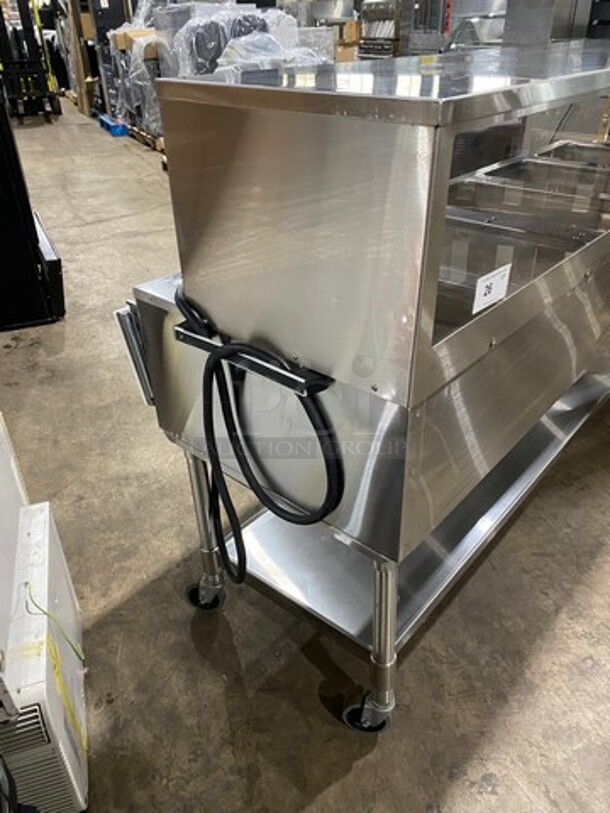 Eagle Commercial Electric Powered 5 Well Steam Table! With Storage Space Underneath! All Stainless Steel! On Casters! Model: YSPHT5 SN: 2008990192 208V 60HZ 1 Phase - Image 2 of 10
