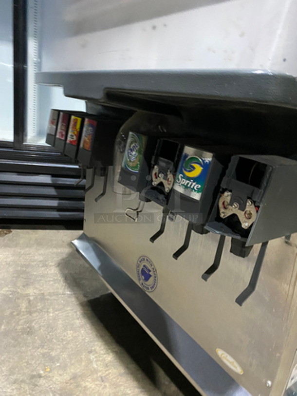 GREAT! Cornelius Fountain Drink Machine! With 8 Drink Valve/ Dispensers And Ice Dispenser! Stainless Steel Body! SN: ZRM2105426 115V 60HZ 1 Phase - Image 6 of 8