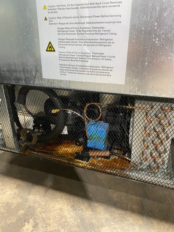 LATE MODEL! 2019 Commercial Refrigerated Sandwich Prep Table! With 2 Door Underneath Storage Space! Poly Coated Racks! All Stainless Steel! On Casters! Model: 48SPM 115V SN: 1119NARE0441 115V - Image 10 of 10