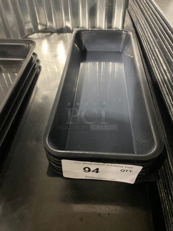 ALL ONE MONEY! Market Tray Assorted Size Black Poly Food Display Trays! - Image 3 of 6