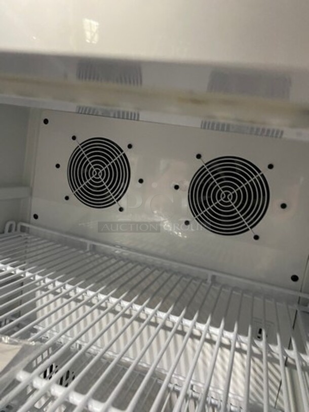 NEW! OUT OF THE BOX! SCRATCH-N-DENT! Whynter Commercial Single Door Reach In Cooler Merchandiser! With View Through Door! With Poly Coated Racks! Model: CBM815WS 115V - Image 7 of 10