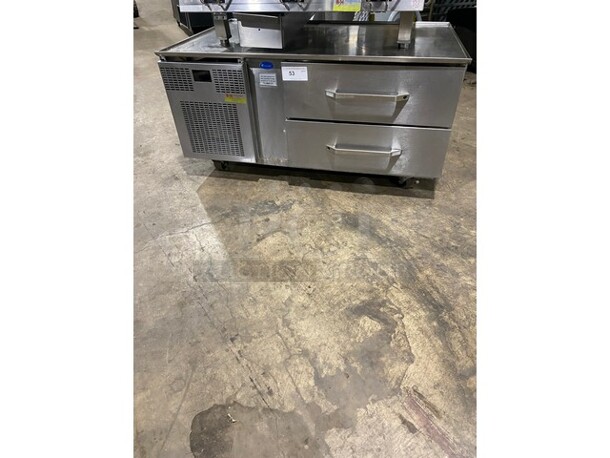 Nice! RANDELL Stainless Steel Commercial 2 Drawer Chef Base on Commercial Casters! MODEL:20048SC SN: W1381640-1 115V 60hz - Image 1 of 7