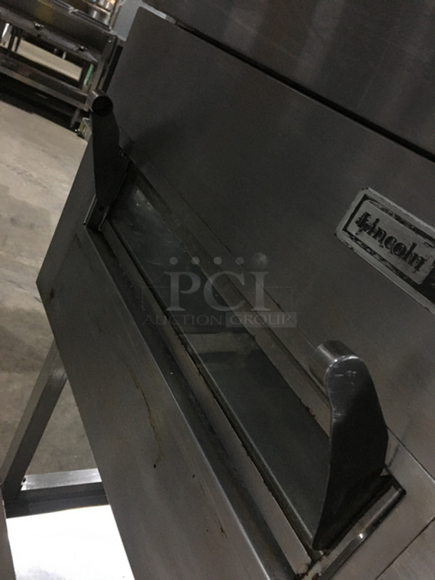 NICE! Lincoln Impinger Eletcric Powered Double Deck Conveyor Pizza Oven! With Storage Area Underneath! All Stainless Steel! On Casters! 2x Your Bid! Working When Removed! - Image 9 of 12