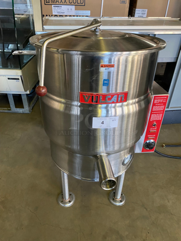 GREAT! Vulcan Commercial Electric Powered Jacketed Self-Contained Soup Kettle! All Stainless Steel! On Legs!