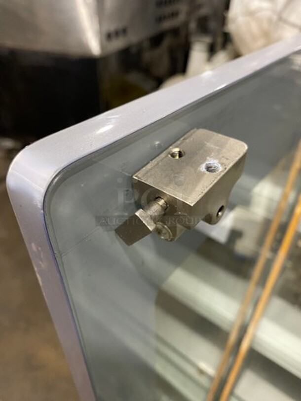 SCRATCH-N-DENT! LATE MODEL! 2019 Infrico Commercial Refrigerated Bakery Display Case Merchandiser! With Sliding Rear Access Doors! Stainless Steel Body! Model: VBR18FG SN: 104010018193043 115V 60HZ 1 Phase! Top Glass Is Broken! - Image 9 of 11