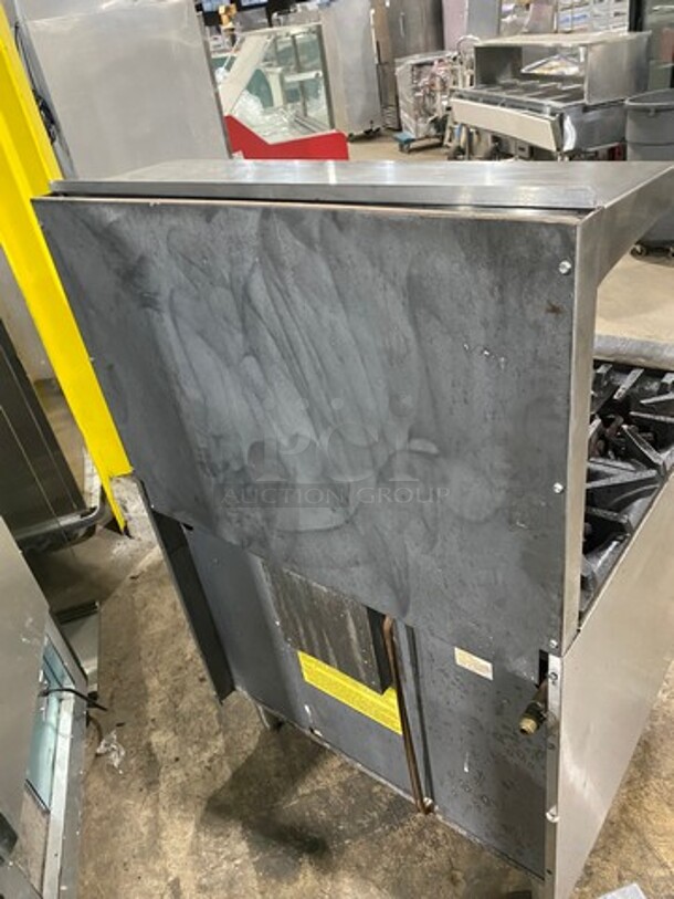 Garland Commercial Natural Gas Powered 2 Burner Stove With Hot Plate! With Oven Underneath! With Raised Back Splash And Salamander Shelf! All Stainless Steel! On Legs! - Image 3 of 8