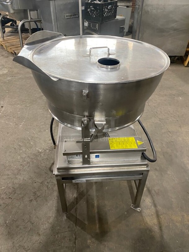 Cleveland Commercial Countertop 15 Gallon Tilting Soup Kettle/ Tilt Skillet! On Equipment Stand! With Single Drawer Storage Space! All Stainless Steel! On Legs! Model: SET15 SN: WT661107B03 208V 60HZ 3 Phase - Image 2 of 11