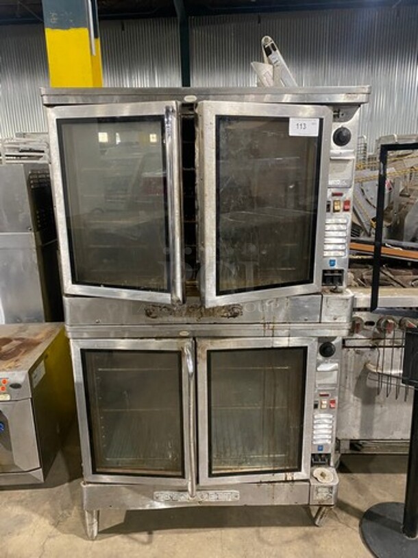 Blodgett Commercial Electric Powered Double Deck Convection Oven! With Metal Oven Racks! All Stainless Steel! On Legs! Model: EZE1 SN: 0780H5416102 208/220V 60HZ 3 Phase - Image 1 of 10