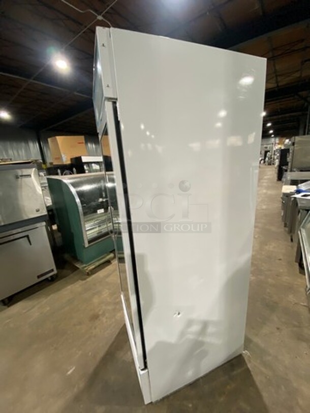 Beverage Air Commercial Single Door Reach In Freezer Merchandiser! With View Through Door! Poly Coated Racks! Model: MMF231W SN: 10507414 115V 60HZ 1 Phase - Image 2 of 8