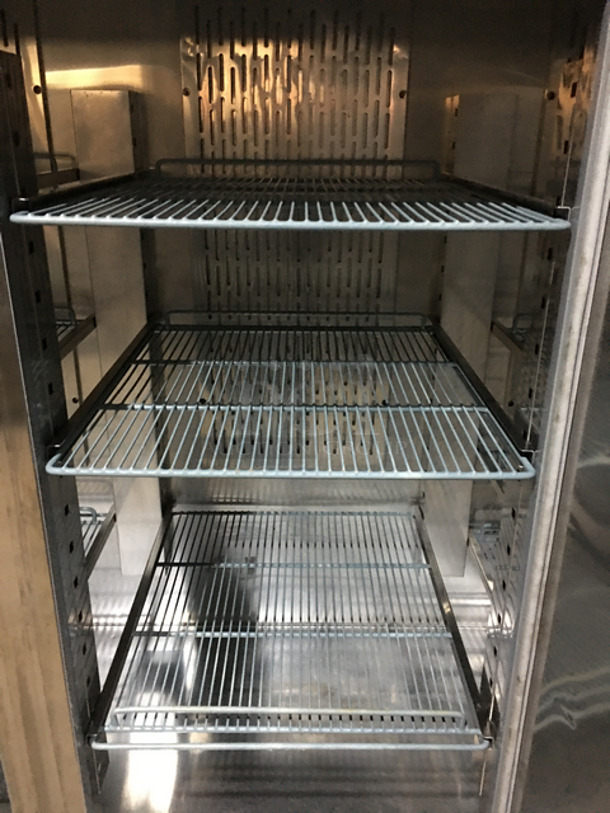 MUST HAVE! Avantco Commercial 3 Door Reach In Refrigerator! With Poly Coated Racks! All Stainless Steel! On Casters! Working When Removed! Model: 178CFD3RR 115V 60HZ 1 Phase - Image 6 of 11
