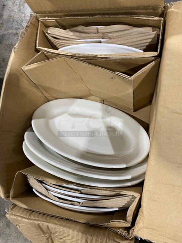 ALL ONE MONEY! Dauerhaft White Oval Porcelain Serving Plates! - Image 2 of 6