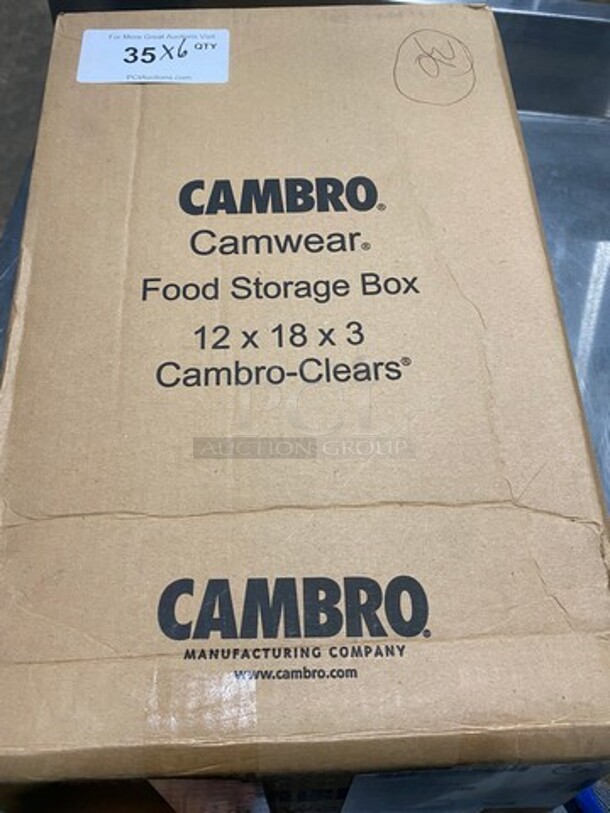 NEW! IN THE BOX! Cambro Clear Poly Food Containers! 6 In A Box! 1 Box Per Number! 6x Your Bid! - Image 1 of 7