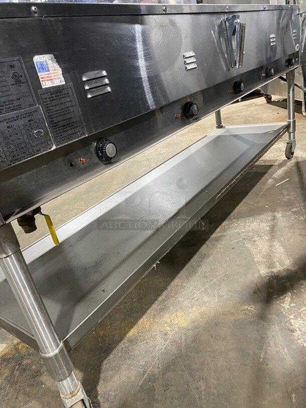 Eagle Commercial Electric Powered 5 Well Steam Table! With Storage Space Underneath! All Stainless Steel! On Casters! Model: YSPHT5 SN: 2008990234 208V 60HZ 1 Phase - Image 7 of 9