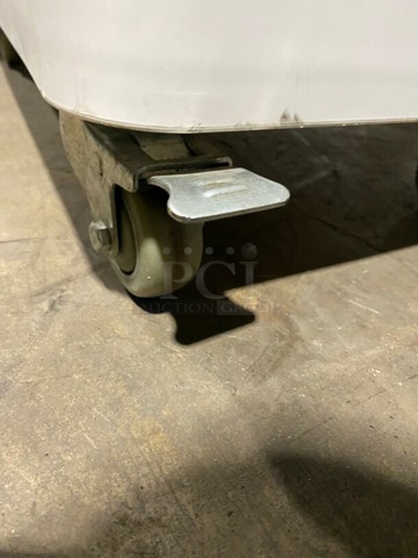 White Poly Ingredient Bin! On Casters! - Image 7 of 8
