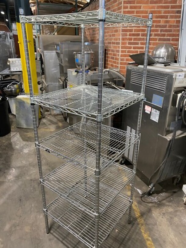 Metal 5 Tier Shelf! On Legs! BUYER MUST DISMANTLE! PCI CANNOT DISMANTLE FOR SHIPPING! PLEASE CONSIDER FREIGHT CHARGES! - Image 4 of 6