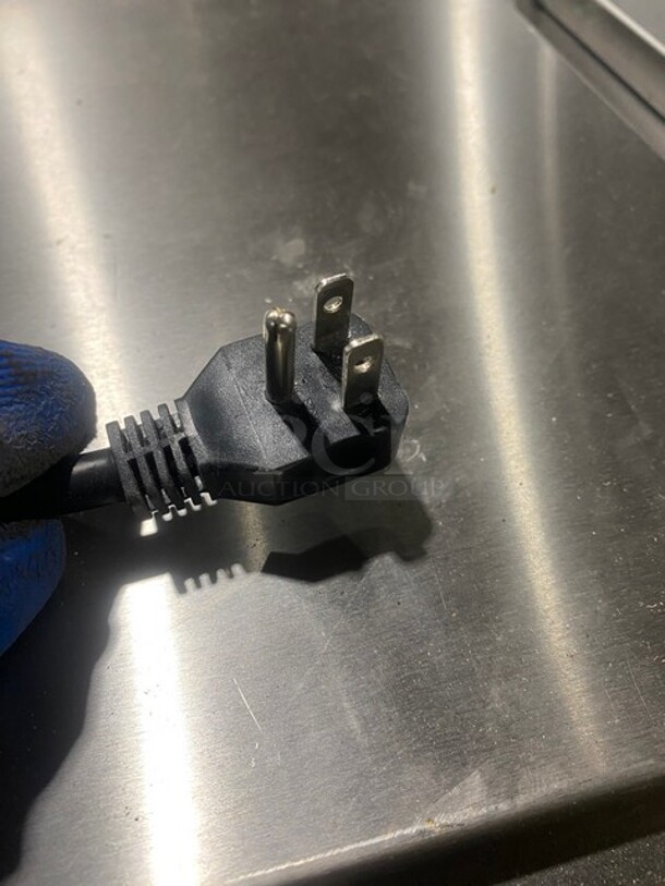 Sweet! LATE MODEL! Central Commercial Refrigerated Pizza Prep Table! With Full Length Removable Cutting Board! With 2 Door Refrigerated Storage Underneath! With Poly Coated Racks! 115V 1 Phase! Model: 69K014 SN: 8060492! On Commercial Casters! Working When Removed!  - Image 12 of 12