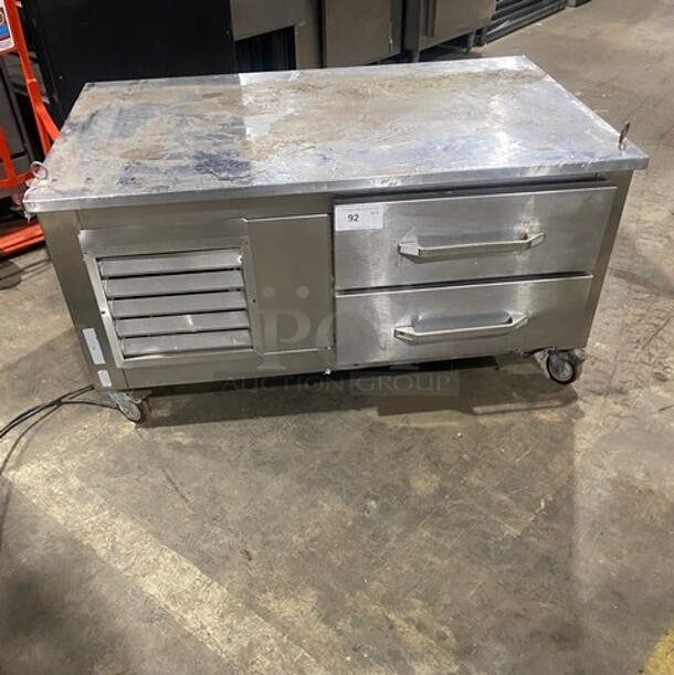 Leader Stainless Steel 2 Drawer Chef Base! On Commercial Casters! 115V 1PH - Image 1 of 7