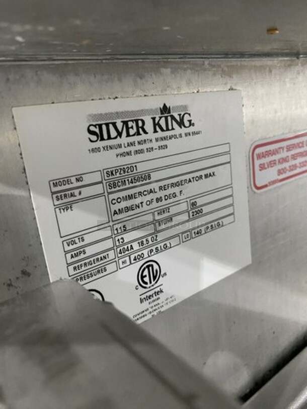 Silver King Refrigerated 6 Drawer Pizza Prep Station! Model SKPZ92D1 Serial SBCM145050B! 115V 1Phase! On Casters! - Image 7 of 9