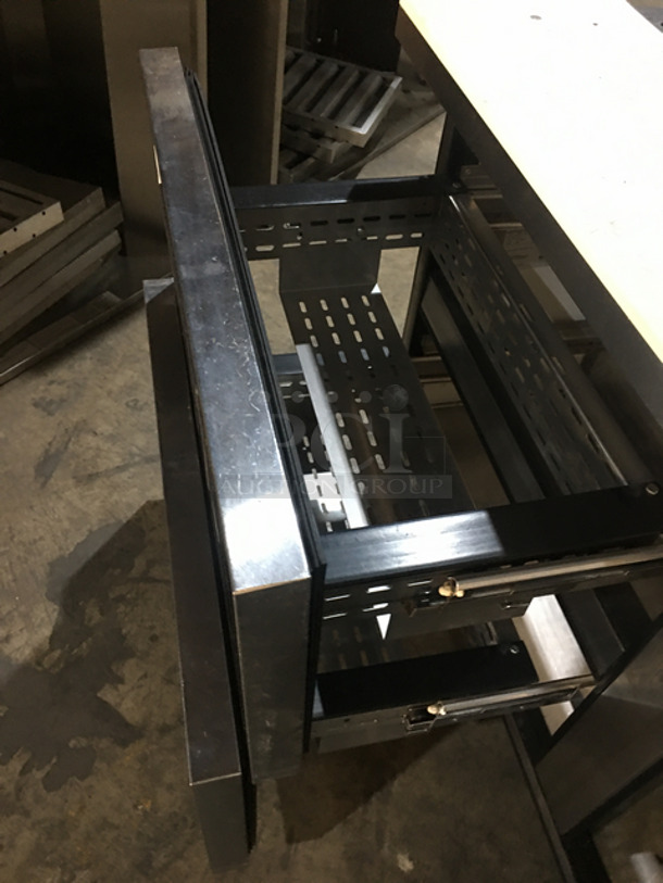 NICE! True Refrigerated Sandwich Prep Table! With Underneath Storage Space! With 2 Drawers! With Poly Coated Rack! With Commercial Cutting Board! All Stainless Steel! On Casters! Model: TSSU6016D2 SN: 8411708 115V 60HZ 1 Phase - Image 7 of 11
