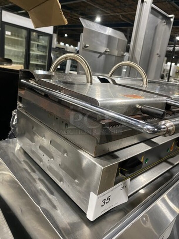 Equipex Commercial Electric Powered Countertop Dual Panini Press! With Ribbed Press! All Stainless Steel! Model: MAJESTIC SN: CA6092068 208/240V 60HZ 1 Phase - Image 2 of 8