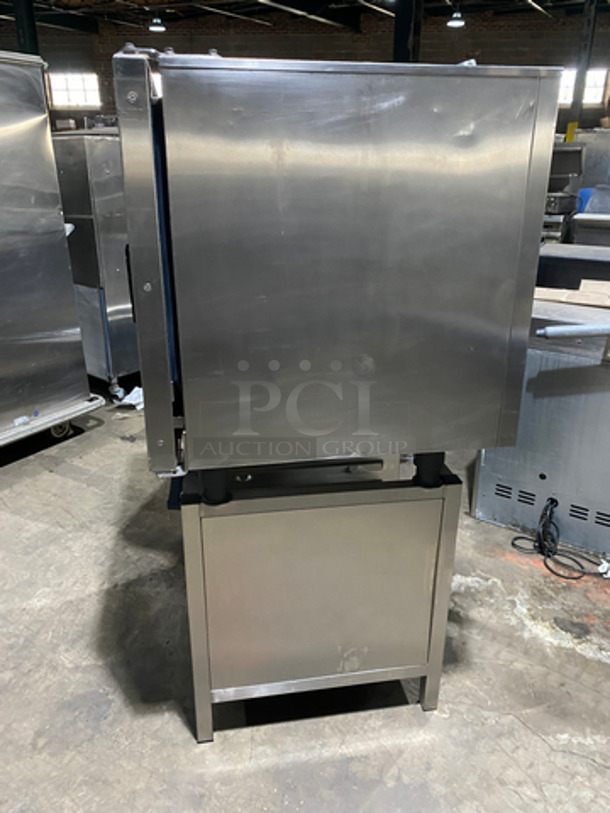 NICE! Henny Penny Commercial Natural Gas Powered Full-Size Combi Convection Oven! With View Through Door! With Underneath Pan Holding Area! Holds Full Size Pans/Trays! All Stainless Steel! On Legs! Model: LCG-6 SN: G61CB99031003780 - Image 2 of 8