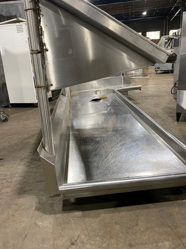 Commercial Corner Style Dish Washer Table! With Overhead Shelf! Solid Stainless Steel! Perfect For Pass Through Dish Washers! - Image 5 of 5