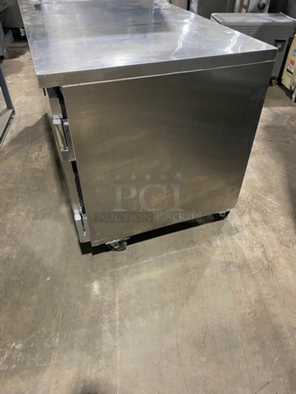 Leader Commercial 3 Door Under The Counter/ Work Top Cooler! With Poly Coated Racks! All Stainless Steel! On Casters! Model: LB72S/C SN: GA09M1922 115V 60HZ 1 Phase - Image 2 of 8