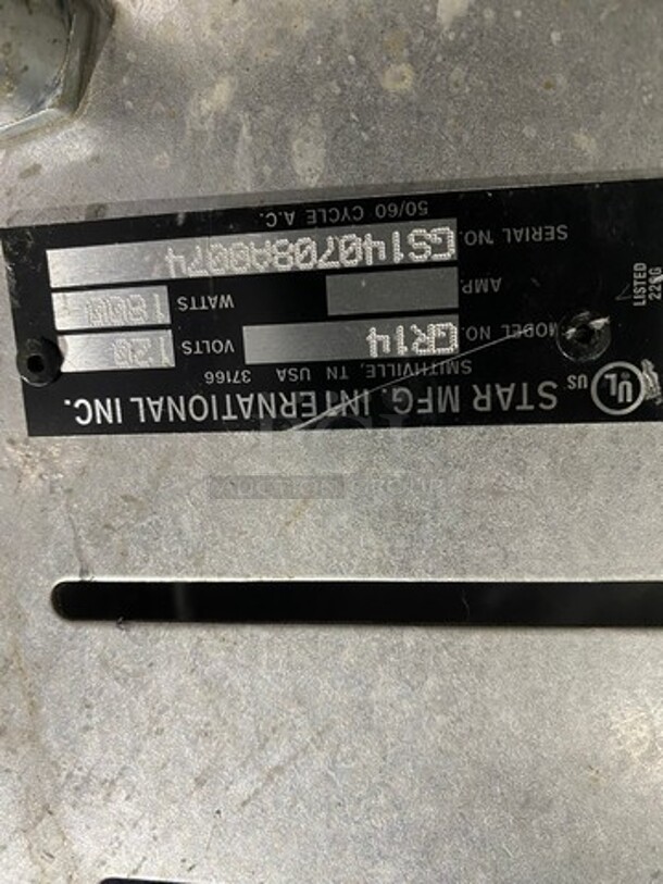 Star Pro Max Commercial Countertop Panini/Sandwich Grill! With Flat Press! All Stainless Steel! Model: GR14 SN: GS140708A0074 120V - Image 10 of 12