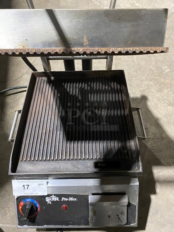 Star Pro Max Commercial Countertop Panini/Sandwich Grill! With Ribbed Press! All Stainless Steel! - Image 5 of 9